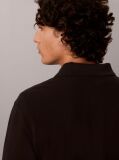Black Long Sleeve Monogram Polo Shirt  Men