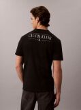 Μαύρο T-Shirt Με Γραφικό Λογότυπο Στην Πλάτη Και Στρόγγυλη Λαιμόκοψη  Άνδρας