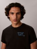 Μαύρο T-Shirt Με Κεντημένο Λογότυπο Script  Άνδρας