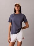 Blue Classic Cotton Logo T-shirt  Women