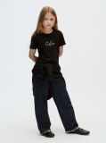 Μαύρο Παιδικό T-Shirt Με Λογότυπο Script  Κορίτσι