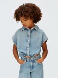 Denim Demin Front Tie Top  Girls