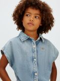 Denim Demin Front Tie Top  Girls