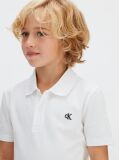 White Cotton Stretch Polo Shirt  Boys