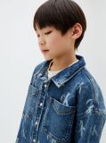 Denim All-Over Bleached Monogram Denim Shirt  Boys