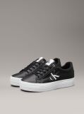 Black Leather Platform Trainers  Women