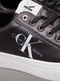 Black Leather Platform Trainers  Women