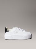 White Sienna - Leather Logo Platform Trainers  Women