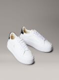 White Sienna - Leather Logo Platform Trainers  Women