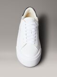 White Sienna - Leather Logo Platform Trainers  Women