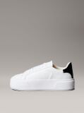 White Sienna - Leather Logo Platform Trainers  Women