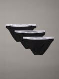 Black 3 Pack Low Rise Bikini Briefs  Women