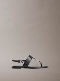 Black Filomena - Leather Slingback Sandals  Women