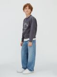 Grey Relaxed Varsity Sweatshirt  Boys