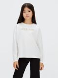 White Boxy Logo T-shirt  Girls