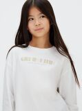 White Boxy Logo T-shirt  Girls