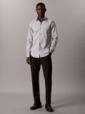 Γκρι Πουκάμισο Με Slim Γραμμή Από Ελαστικό Twill  Άνδρας