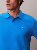 Blue Cotton Piqué Polo Shirt  Men