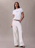 White Logo Crew Neck Tee  Women