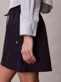 Blue Cropped Cotton Poplin Stripe Shirt  Women