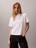 White Relaxed Script Logo T-shirt  Women