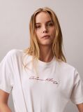 White Relaxed Script Logo T-shirt  Women