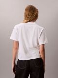 White Relaxed Script Logo T-shirt  Women