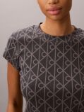 Blue Emblem Print Cropped T-Shirt  Women