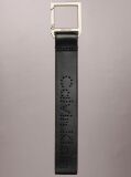 Black Perforated Leather Carabiner Key Fob  Men