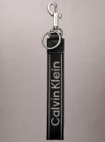Black Webbing Woven Logo Key Fob  Men