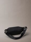 Black Metal Logo Bum Bag  Men