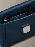 Blue Pebble Grain Crossbody Bag  Women