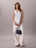 Blue Pebble Grain Crossbody Bag  Women