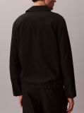 Black Seersucker Blouson Jacket  Men