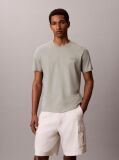 Grey Slim Fit Logo Patch Fluid Cotton T-Shirt  Men