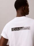 White Split Graphic Logo T-Shirt  Men