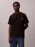 Black Chest Pocket Badge T-shirt  Men