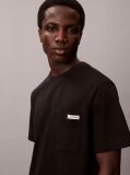 Black Chest Pocket Badge T-shirt  Men