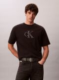 Black Relaxed Logo Appliqué T-shirt  Men