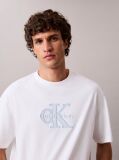 White Relaxed Logo Appliqué T-shirt  Men