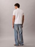 White Classic Fit Micro Waffle Knit Polo Shirt  Men