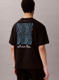 Black Logo Graphic Crew Neck T-Shirt  Men