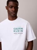 Λευκό T-Shirt Με Γραφικό Λογότυπο Palm Και Στρογγυλή Λαιμόκοψη  Άνδρας