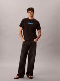 Μαύρο T-Shirt Με Washed Φινίρισμα Και Γραφικό Λογότυπο  Άνδρας