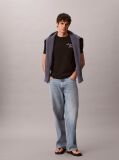 Μαύρο T-Shirt Με Γραφικό Λογότυπο Και Στρογγυλή Λαιμόκοψη  Άνδρας
