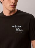 Μαύρο T-Shirt Με Γραφικό Λογότυπο Και Στρογγυλή Λαιμόκοψη  Άνδρας