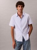 Purple Short Sleeve Oxford Cotton Shirt  Men