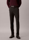 Black Slim Tropical Wool Trousers  Men
