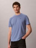 Blue Monogram Logo Embroidery Crew Neck T-Shirt  Men