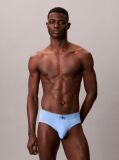 Blue Graphic Monogram Cotton Stretch Briefs  Men